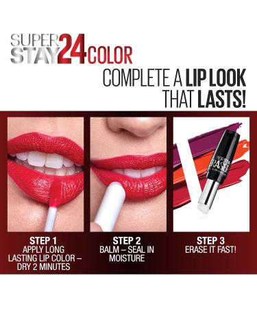 Maybelline Super Stay 24 Liquid Lipstick Eternal Cherry Red | Long Lasting Formula with Moisturizing Balm | Highly Pigmented Color | 1 Count - Buy Online on GoSupps.com
