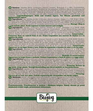 Biojoy Spirulina powder BIO (1kg) without additives (Spirulina platensis) - Buy Online on GoSupps.com