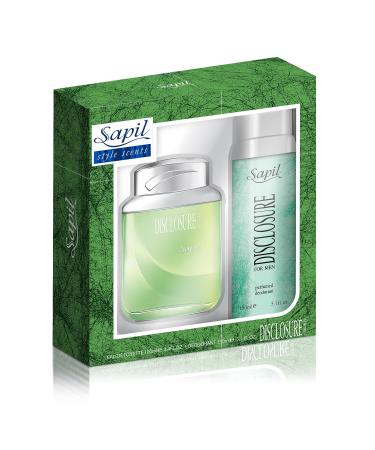 Sapil Disclosure - Eau De Toilette and Deodorant Spray For Men - Evokes Power and Sensuality - Opens with Fresh and Citrus Notes - Beautiful Giftset Box - Perfect for Gift Giving Occasion - 2 Pc