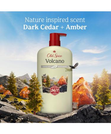Old Spice Cleansing Body Wash for Men, 24/7 Shower Fresh with Lasting Scent, Exfoliate & Moisture, Gentle on Skin, Vitamin B3, Volcano with Dark Cedar + Amber Scent, 30 oz (Pack of 4) Revitalizing with Charcoal 30 Fl Oz (Pa  - Buy Online on GoSupps.com