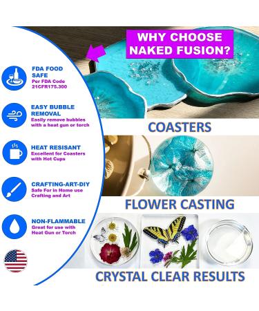 Epoxy Resin Art Coating - Crystal Clear Formula for Artists - Ideal for Casting, Geodes, River Tables, Jewelry - Non-Toxic (32 Oz Kit) - Buy Online on GoSupps.com