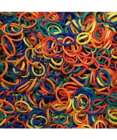 Amelia Beauty Rubber Bands Premium US Made Rubber Hair Ties Ideal for Ponytails Convenient Re-closable Container 500 Count - Rainbow Mix - Buy Online on GoSupps.com
