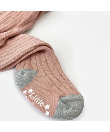 Non-Slip Ribbed Toddler Tights | Cosy Winter Warm Anti-Skid Girls Tights 1-2 Years | Shell Pink - Buy Online on GoSupps.com