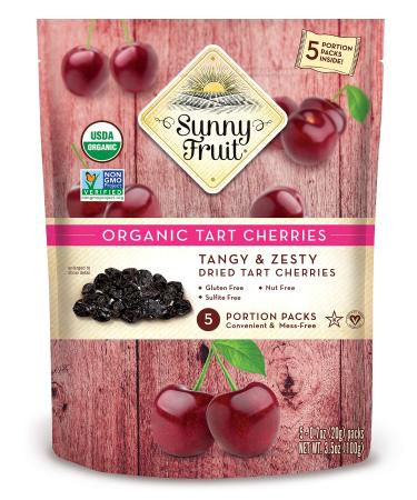 Sunny Fruit Organic Tart Cherries 5 Portion Packs 0.7 oz (20 g) Each