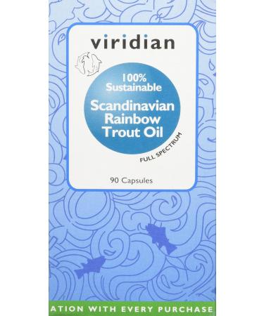 Viridian - Scandinavian Rainbow Trout Oil 90 Softgels | Omega Oil Softgels | Maintenance of Vision and Normal Brain Function | 100% Sustainable | Nutritionist Formulated