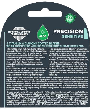 Wilkinson Sword Quattro Titanium Sensitive Blades Titanium Sensitive. 4 Piece 4 pieces. 4 count (Pack of 1) - Buy Online on GoSupps.com