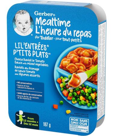 GERBER MEALS Cheese Ravioli In Tomato Sauce With A Full Toddler Serving of Mixed Veggies Source Of Iron Calcium & Potassium No Preservatives Artificial Colours Or Flavours 8 Boxes 1.5 kg Unflavored - Buy Online on GoSupps.com