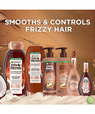 Garnier Whole Blends Coconut Oil & Cocoa Butter Smoothing Leave-In Conditioner 5.1 Fl Oz - Frizz Control | Packaging May Vary - Buy Online on GoSupps.com