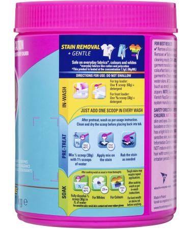 Buy Vanish Napisan Oxi Action Sensitive Powder 1kg Effective Stain Remover for All Fabrics | Fast International Shipping - Buy Online on GoSupps.com