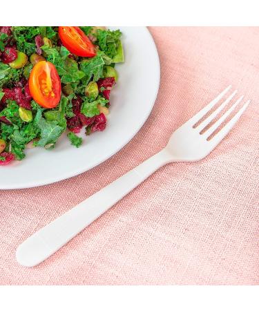 MAUI Heavy Duty Plastic Forks and Spoons Set - 200 Pack, Disposable, Strong and Durable - Ideal for Parties and Gatherings by Maui - Buy Online on GoSupps.com