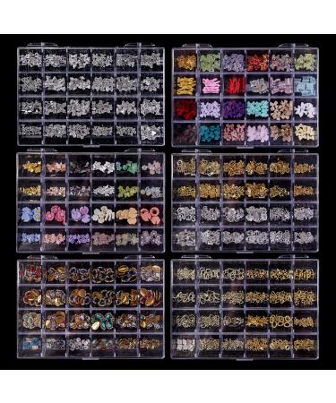 24 Grids Luxury 3D Nail Charms Studs Nail Rhinestones Gems Nail Art 3D Rhinestones Crafts Diamonds Crystal Jewels Stones Decorative Nail Element - Buy Online on GoSupps.com