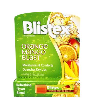 Blistex Orange Mango Blast Lip Balm with Vitamins C & E Moisturizes & Comforts 0.15 OZ - 2 Pack - Buy Online on GoSupps.com