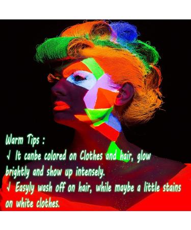 CCbeauty UV Glow Face Body Paint Palette | 8 Neon Colors | Water Activated | Safe & Washable | Halloween Makeup Kit + 10 Brushes - Buy Online on GoSupps.com