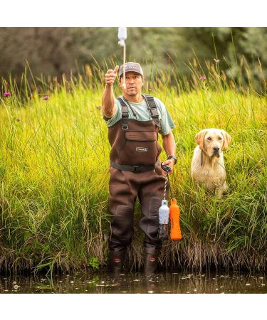 HISEA Neoprene Fishing Chest Waders with Cleated Bootfoot - Brown - Size M10/W12 - Buy Online on GoSupps.com