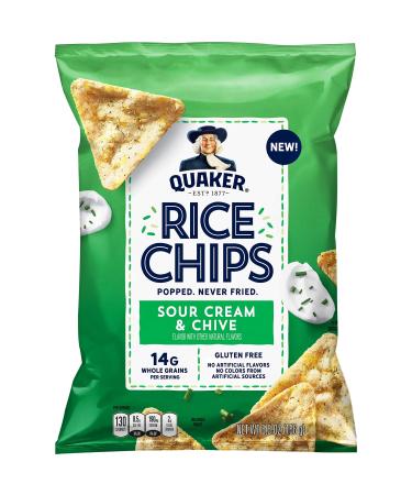 Quaker Rice Chips, Sour Cream & Chive, 5.5 Oz