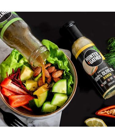 Hunter & Gather Keto Greek Salad Dressing 250ml - 100% Pure Olive Oil & Herbs | Keto, Low Carb, Paleo, Whole30 | Sugar & Gluten Free - Pack of 1 - Buy Online on GoSupps.com
