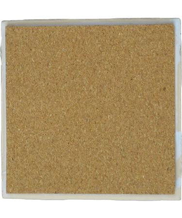 12 Ceramic White Tiles 4 1/4 x 4 1/4 with Cork Backing Pads for Coaster Making and Painting Projects - Ideal for Alcohol Ink and Acrylic Pouring - DIY Craft Supplies - Buy Online on GoSupps.com