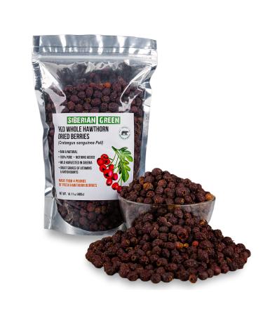 Siberian Green Whole Red Hawthorn Dried Berries 400g (14.11oz) Wild Harvested Crataegus Sanguinea from Altai