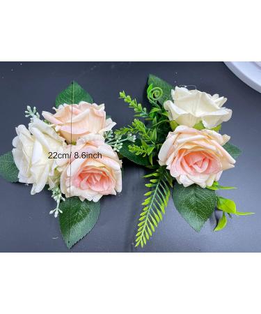 Boho Rose Flower Cake Topper Decorations Lady Cake Topper 8.7inch Vintage Artificial Pink Rose Wedding Cake Toppers for Wedding Bridal Shower Anniversary Birthday Party (Three rose flower) - Buy Online on GoSupps.com