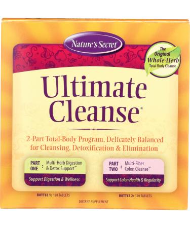 Ultimate Cleanse by Nature's Secret | Cleansing  Detoxification & Elimination  Two 120 Tablet Bottles 120.0 Servings (Pack of 1)