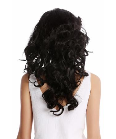 WIG ME UP WL-3010-1B Ladies Wig - Black Long Wavy Voluminous Backcombed 80s Style 55cm | International Shipping - Buy Online on GoSupps.com
