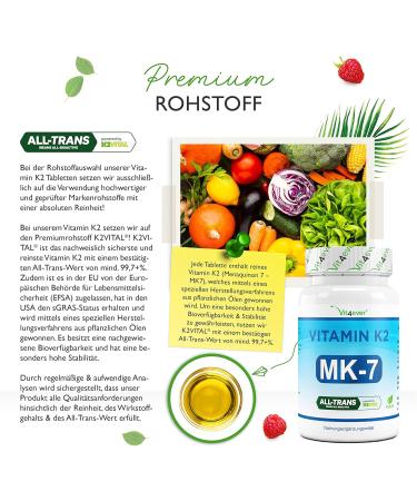Buy Vitamin K2-365 Tablets | Premium Vegan K2Vital MK7 - 99.7% All Trans MK7 - High-Dose & Lab Tested - Buy Online on GoSupps.com