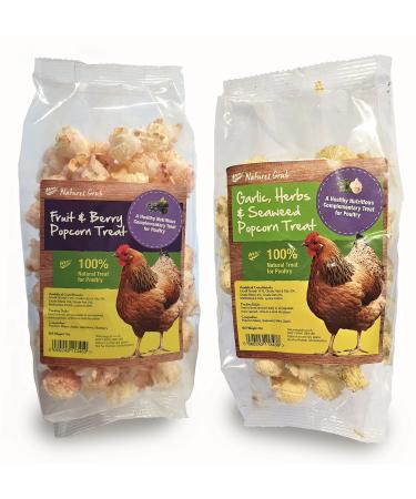 Nature's Grub Poultry Popcorn Treat - 20g Bags for Chickens/Hens - Two Flavours Available (Mixed Pack (Both Flavours) 6 Pack (6 x 20g Bags)) Mixed Pack (Both Flavours) 6 Pack (6 x 20g Bags)