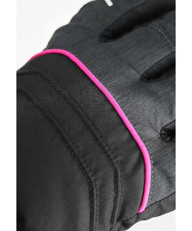 Reusch Kinder Teddy Gore-Tex Ski Gloves - Waterproof Warm & Windproof Winter Sports Gloves for Kids - Black/Pink - Buy Online on GoSupps.com