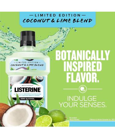 Limited Edition Coconut Lime Listerine Zero Alcohol Mouthwash 500mL (Pack of 3) - Kills 99% of Bad Breath Germs - Buy Online on GoSupps.com