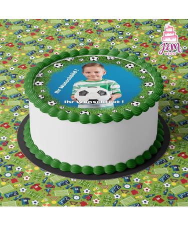 Personalized Football Field Cake Topper - J & M Deco Custom Fondant - 20cm | Unique Birthday Wishes - Buy Online on GoSupps.com