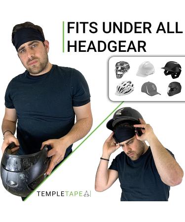 Temple Tape Headbands for Men and Women - 2-Pack Sweatband Set for Running, Yoga & Cross Training in Black & OD Green - Buy Online on GoSupps.com