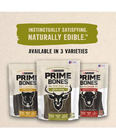 Purina Prime Bones Venison Dog Chew Sticks - 9 Count Medium/Large Natural Treats - Buy Online on GoSupps.com