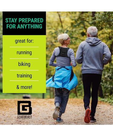 Gear Beast Running Backpack for Men and Women - Lightweight Vest with Phone Holder for Jogging, Hiking, Cycling - Compatible with Most Smartphones, Black - Buy Online on GoSupps.com
