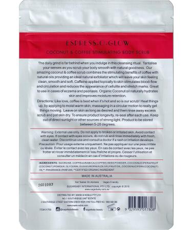 Buy SugarBaby Espress O Glow Coconut & Coffee Body Scrub - 7.05 oz | Exfoliating & Stimulating Scrub for Soft Skin - International Shipping Available - Buy Online on GoSupps.com