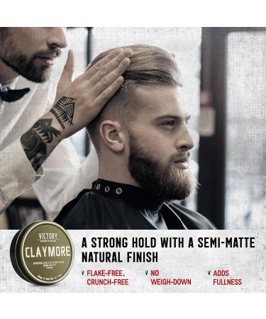Victory Barber & Brand Claymore Pomade - Strong Hold Matte Finish for Men | USA Made Low Shine Perfect for Rough & Ready Styles - Buy Online on GoSupps.com