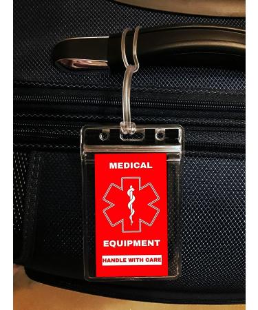 Medical Alert Equipment Luggage Tag - DOT & ACAA Compliant (2 Pack) - Buy Online on GoSupps.com