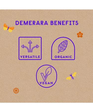 BONRAW Organic Demerara Sugar Granulated Natural Unrefined Cane Sugar Brown Vegan - 1kg - Buy Online on GoSupps.com