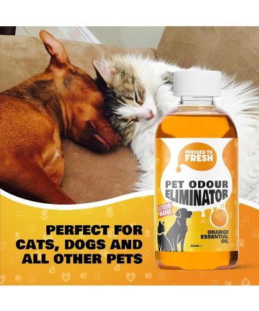 Pet Urine Odour Eliminator & Neutraliser - Natural Cold Pressed Orange Oil Enzyme Cleaner - Makes 4 Litres - Cleans Dog & Cat Smells Carpet Bins Litter Trays - Pet Deodoriser & Repellent - Buy Online on GoSupps.com
