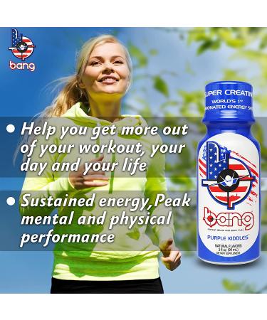 Bang Energy Military Shots Purple Kiddles(TM) 3 Fl Oz - Pack of 12 | Carbonated Energy Shot with Super Creatine - Buy Online on GoSupps.com