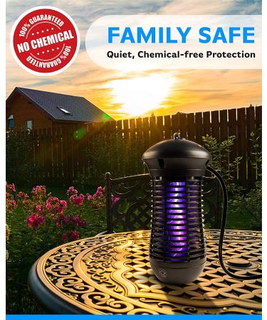Livin Well Bug Zapper - High Powered 4000V Electric Mosquito Trap | 1500 Sq. Ft Range | 18W UVA Bulb | Indoor Outdoor Insect Killer - 1 Pack - Buy Online on GoSupps.com