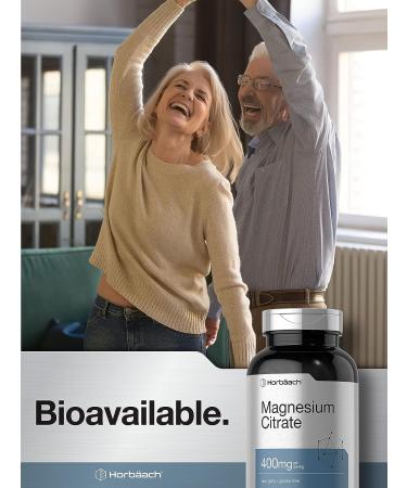 Horbaach Magnesium Citrate Caplets - Vegetarian, Non-GMO & Gluten-Free Supplement - Buy Online on GoSupps.com
