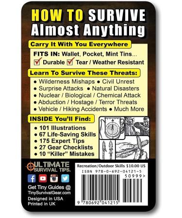 Tiny Survival Guide: Ultimate Disaster Emergency Pocket Handbook for First Aid - Fits in Wallet/Glove Box - 1 Compact Survival Micro Guide - Buy Online on GoSupps.com