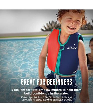 Speedo Unisex Child Swim Flotation Life Vest UPF 50 - Large Lime/Orange - Buy Online on GoSupps.com
