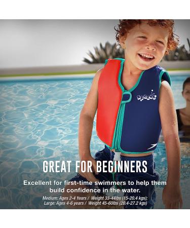 Speedo Unisex-Child Swim Flotation Classic Life Vest Begin to Swim UPF 50 Medium Lime/Orange - Buy Online on GoSupps.com