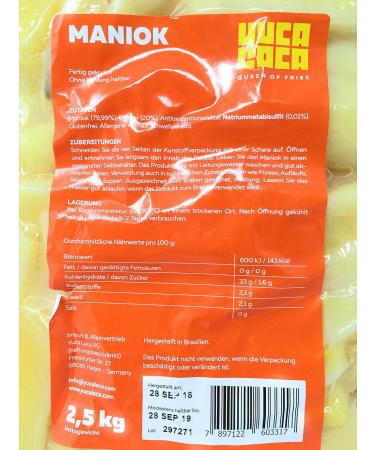 YUCA LOCA Boiled cassava - Mandioca Cozida 2.5kg - Buy Online on GoSupps.com