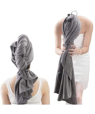 50sacks Extra Large Microfiber Hair Towel  Huge XL (40.5 inch X 40 inch) Secure Fit Quick Dry Hair Wrap Towel for Curly  Long  Thick Hair  Large Towel Wrap for Women and Men