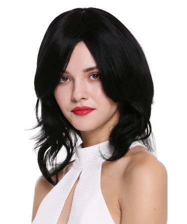 WIG ME UP - SA089-1 wig ladies wig shoulder length voluminous wavy parting black