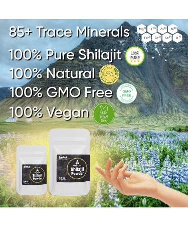 Wildcrafted Siberian Ayure Shilajit Powder + Free Measuring Spoon | 100 Servings Organic Trace Minerals Complex | 100% Pure & Natural | 0.5 Oz - Buy Online on GoSupps.com