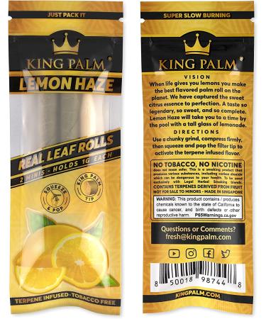 King Palm Flavors Mini Size Cones - Terpene Infused - Organic Flavored Pre Rolled Cones - Combo Pack (2 Rolls) - Squeeze & Pop Pre Rolls - Buy Online on GoSupps.com