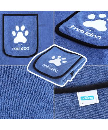 Buy Nobleza Dog Towels - 2 Pack Microfiber Extra Absorbent & Soft Fast Drying 106x66cm for All Dogs & Cats - Buy Online on GoSupps.com
